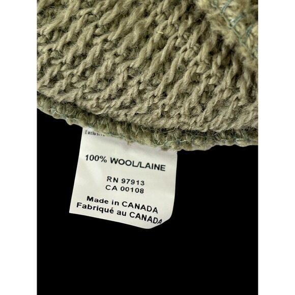 Chaos 100% Wool Knit Beanie with Tassel – Made in Canada - Picture 3 of 4